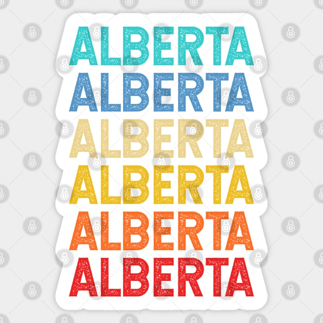 Alberta Name Vintage Retro Custom Gift Named Alberta Sticker by CoolDesignsDz